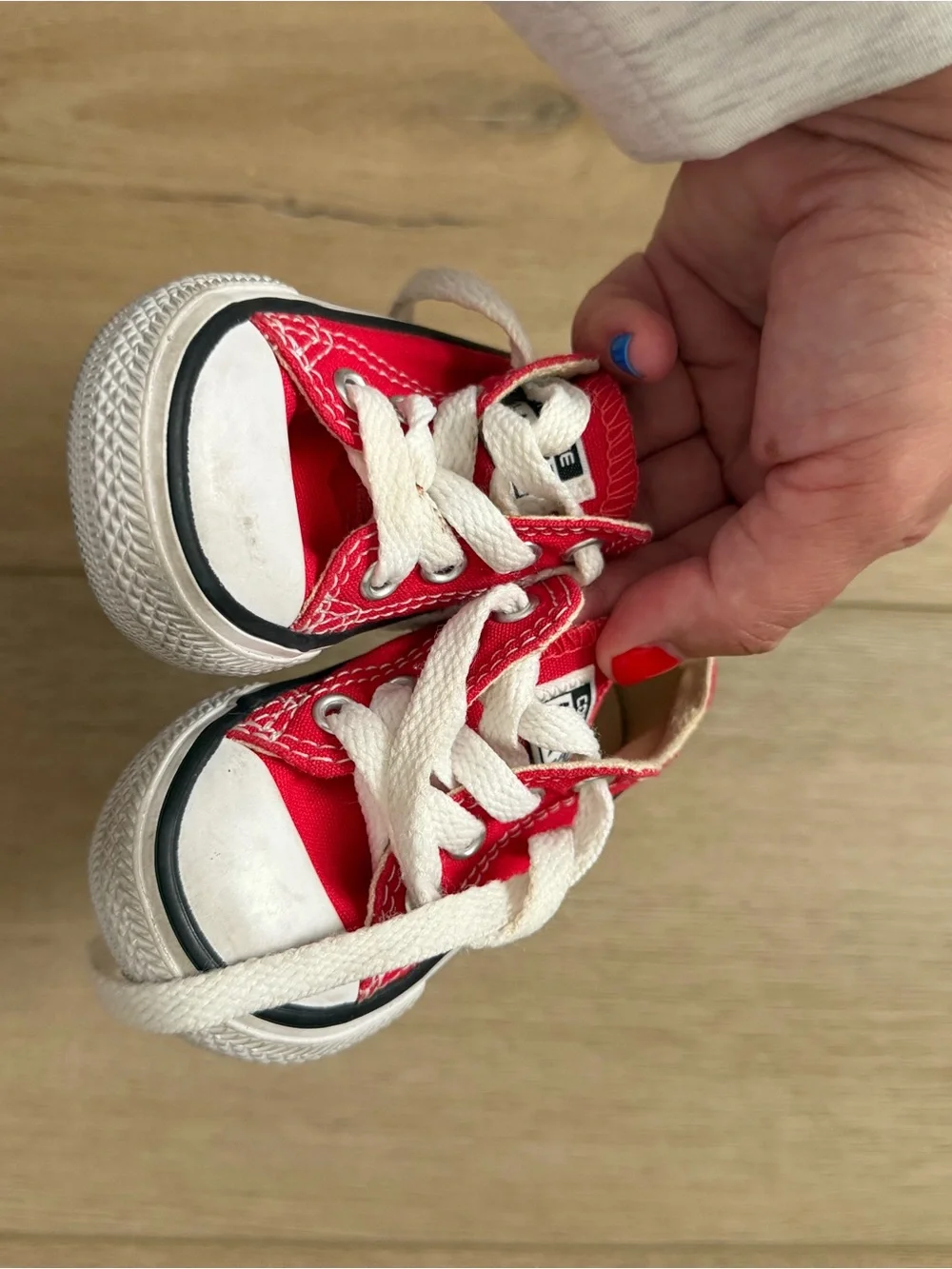 Converse Red & White Toddler Low-Top Canvas Sneakers